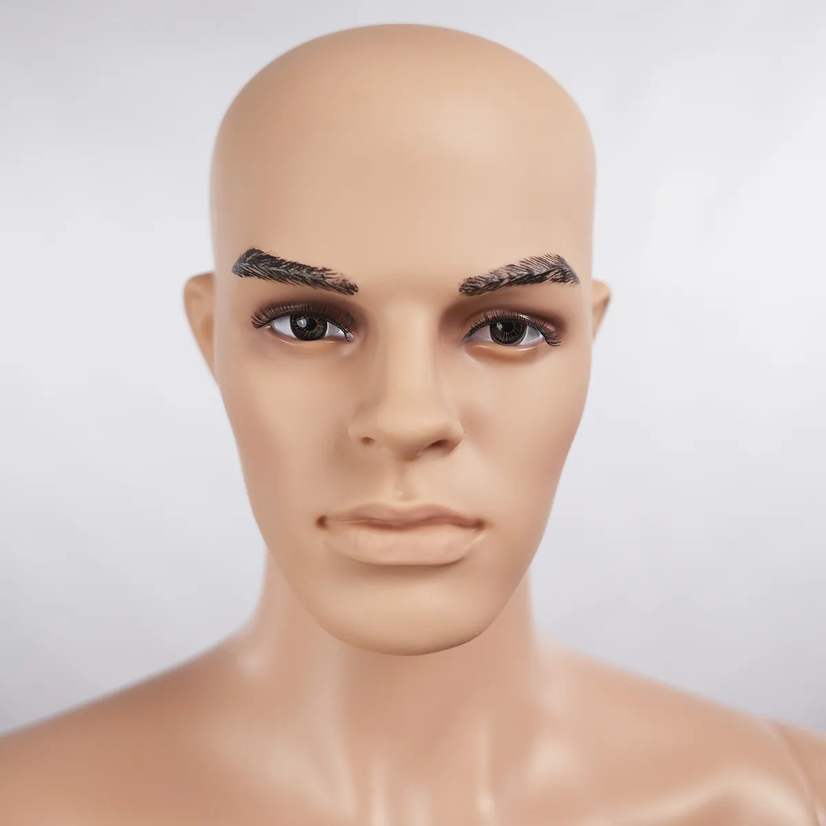 Mannequin homme sans perruque bras le long du corps H 185 cm Plastique - Chair - Mannequins plastique sans perruque-4