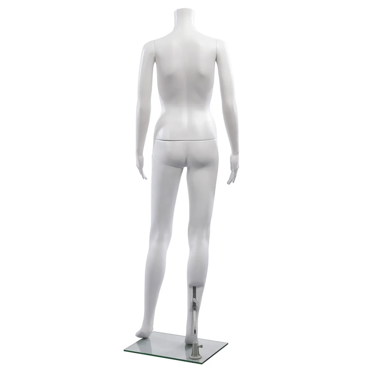 Mannequin femme, sans tête, bras le long du corps H 163 cm plastique - Blanc - Mannequins sans tête-2
