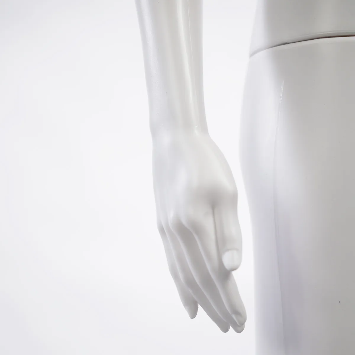 Mannequin femme, sans tête, bras le long du corps H 163 cm plastique - Blanc - Mannequins sans tête-3
