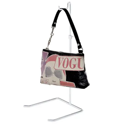 Présentoir réglable porte sac 1 bras H 38 à 68 cm métal chromé - Présentoir sac à main - Présentoirs sacs et portefeuilles-1