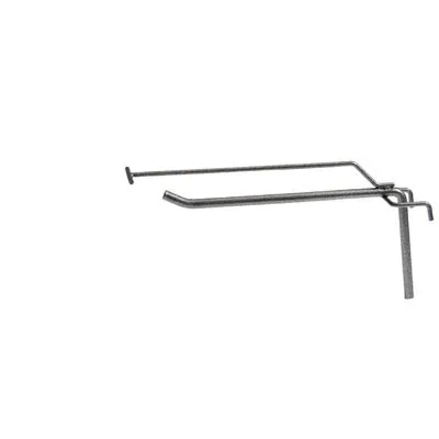 Broche simple avec tige T pour présentoir grille L 10 cm x ø 4 mm Métal gris martelé - Lot de 10 - Tiges et Bras pour grilles