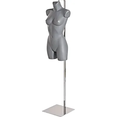 Buste femme plastique H 82 cm - Torse femme plastique - Gris - Bustes ECO-11
