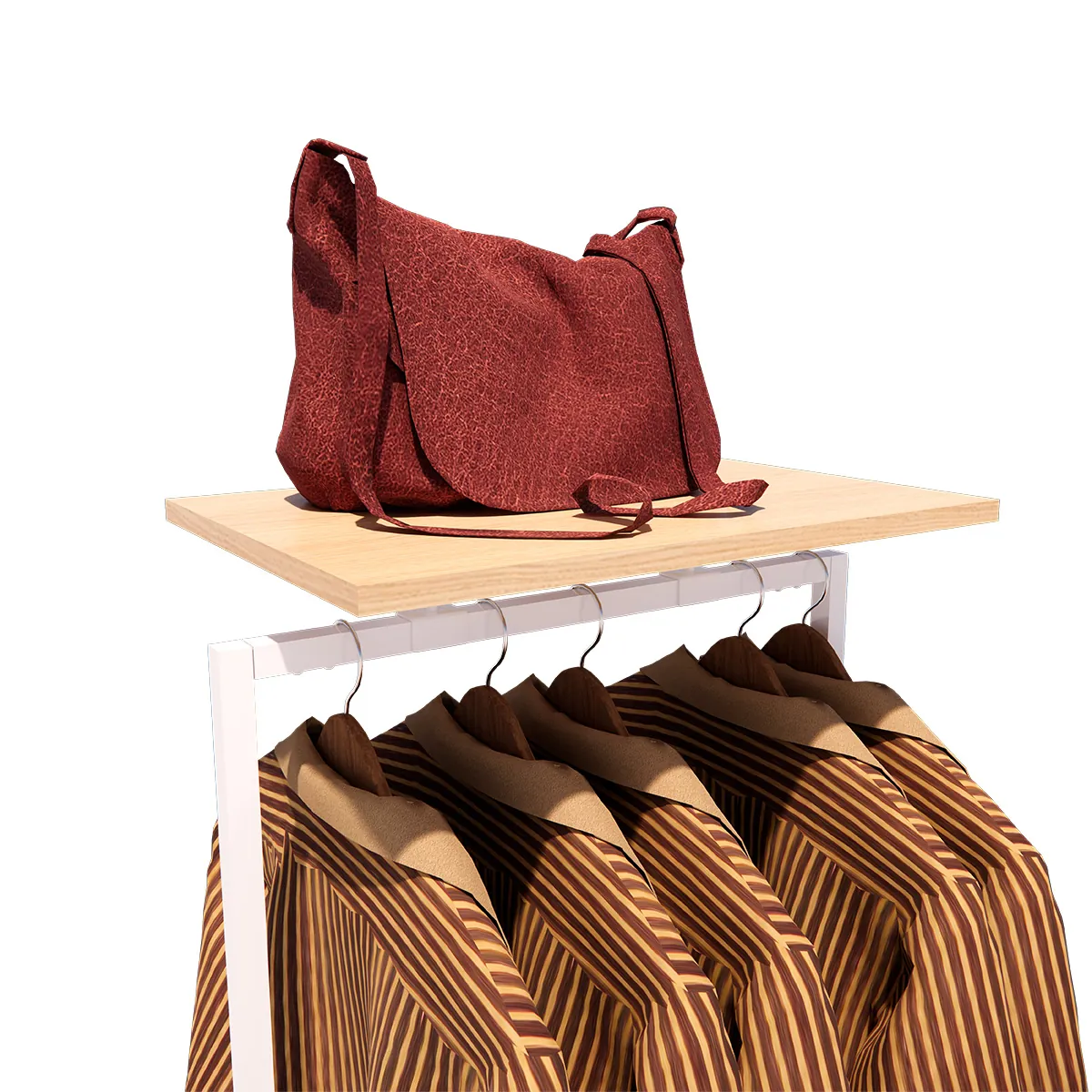 Support tablette pour tube ø25mm, blanc, épaisseur du tube 3mm - Ligne Square 25 blanc-2