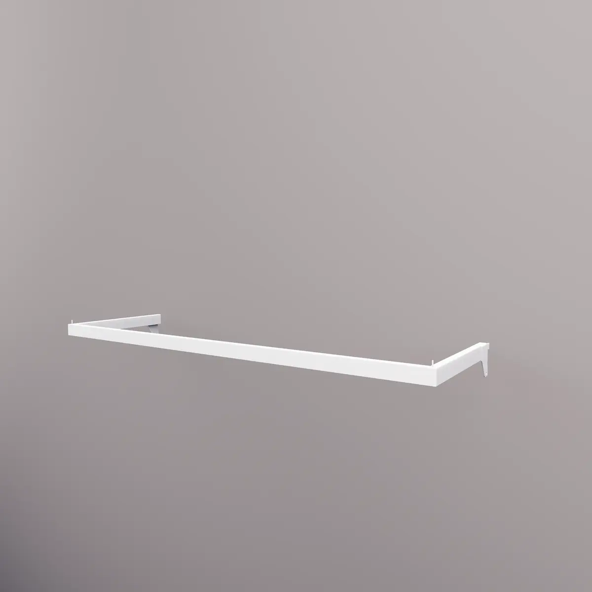Barre guidon de penderie L 60 cm blanc tube section 30x15mm - Ligne Square 25 blanc