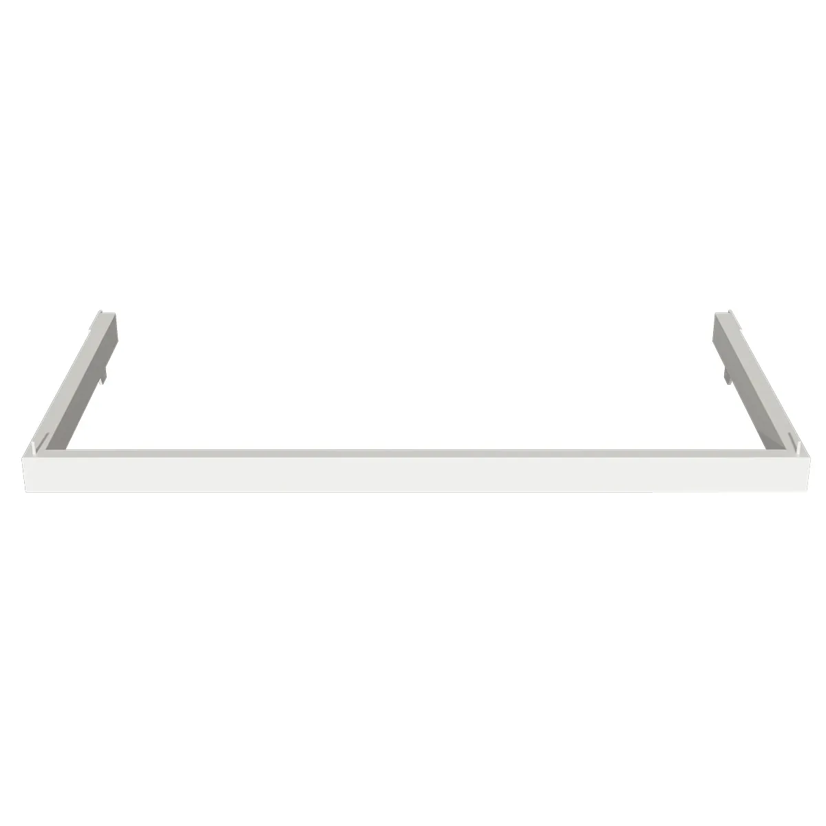 Barre guidon de penderie L 60 cm blanc tube section 30x15mm - Ligne Square 25 blanc-2