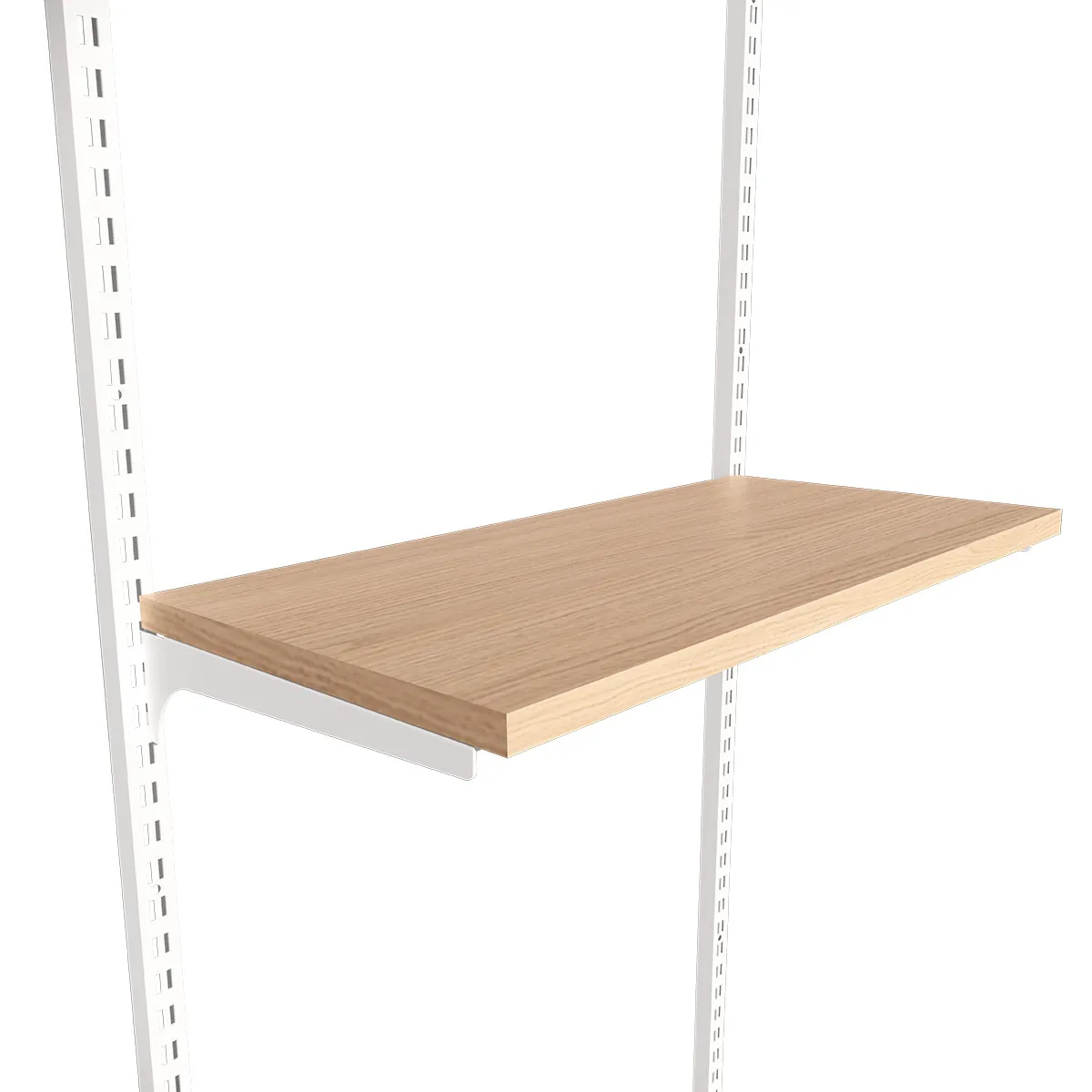 Consoles équerre L 28 cm blanc pour tablette, pas de 25 mm  - Ligne Square 25 blanc-1