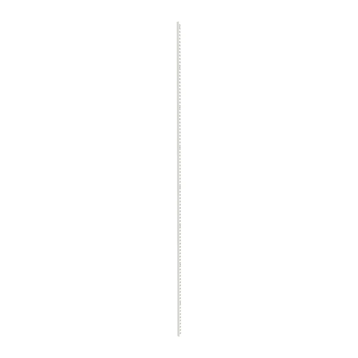 Montant crémaillère double perforation 240cm blanc section 25x20mm - Ligne Square 25 blanc