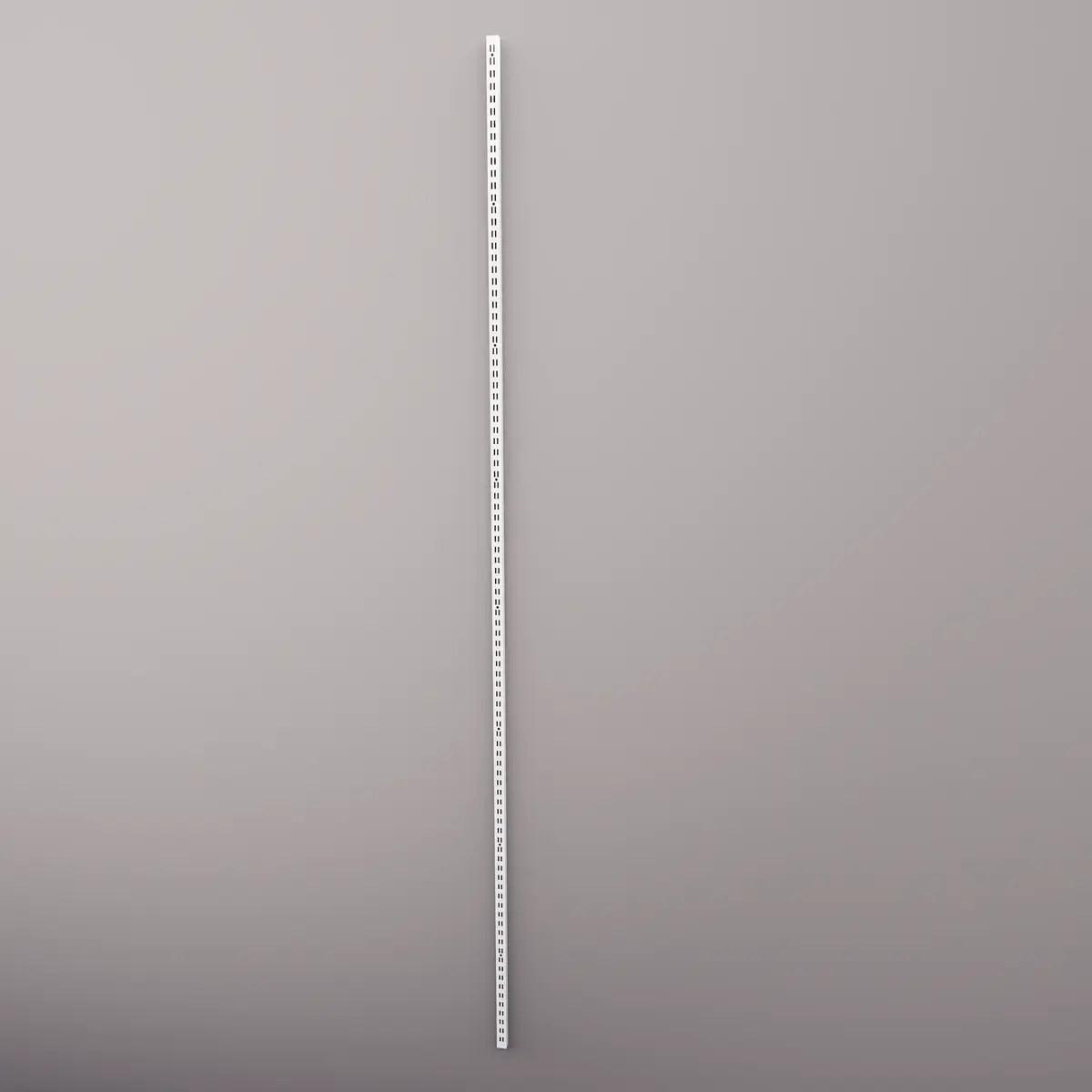 Montant crémaillère double perforation 240cm blanc section 25x20mm - Ligne Square 25 blanc