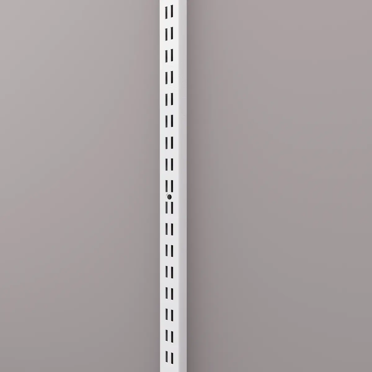 Montant crémaillère double perforation 240cm blanc section 25x20mm - Ligne Square 25 blanc-1
