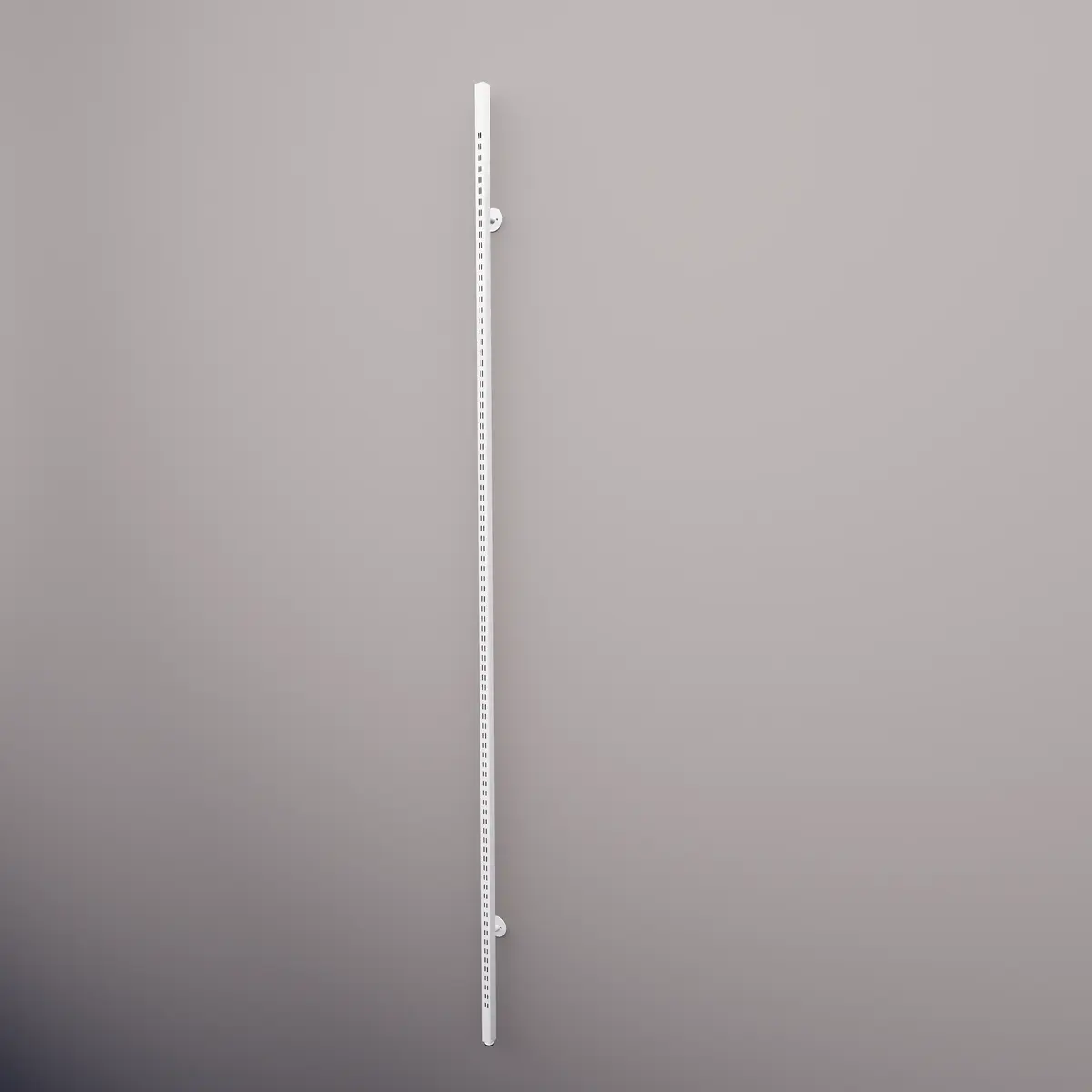 Montant crémaillère mural double perforation 240cm blanc section 25x25mm - Ligne Square 25 blanc