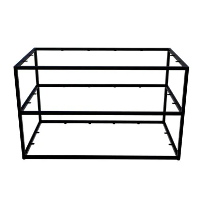 Table de présentation 3 niveaux Square noir 140 × 80 × 85 cm - Ligne Square 25 noir