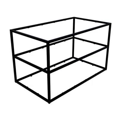 Table de présentation 3 niveaux Square noir 140 × 80 × 85 cm - Ligne Square 25 noir-1