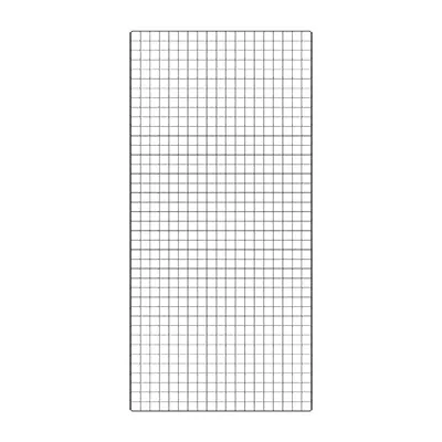 Grille d’exposition métal - Grille double cadre - noir - 200 × 95 cm - Paquet de 2 - Grilles murales