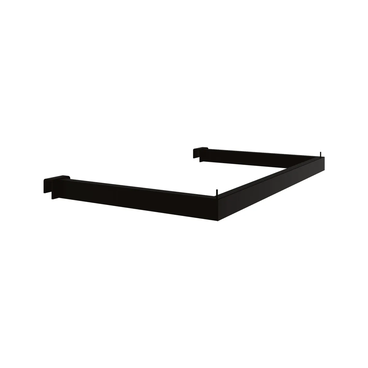 Barre guidon de penderie noire sablée L 47,8 x P 30 cm pour barre de charge - Ligne Square 25 noir