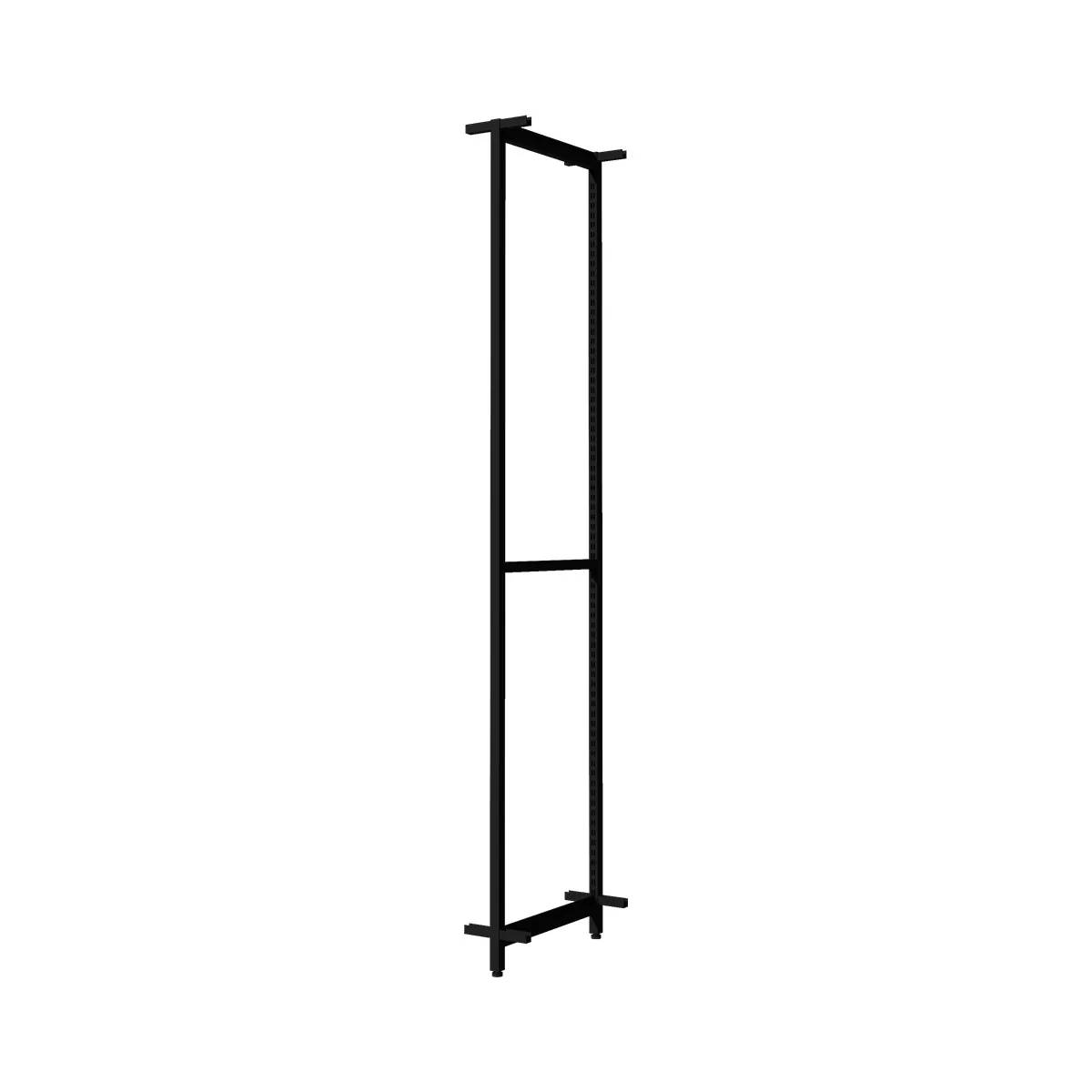 Cadre central Square H 200 cm x P 46,4 cm noir sablé - Ligne Square 25 noir