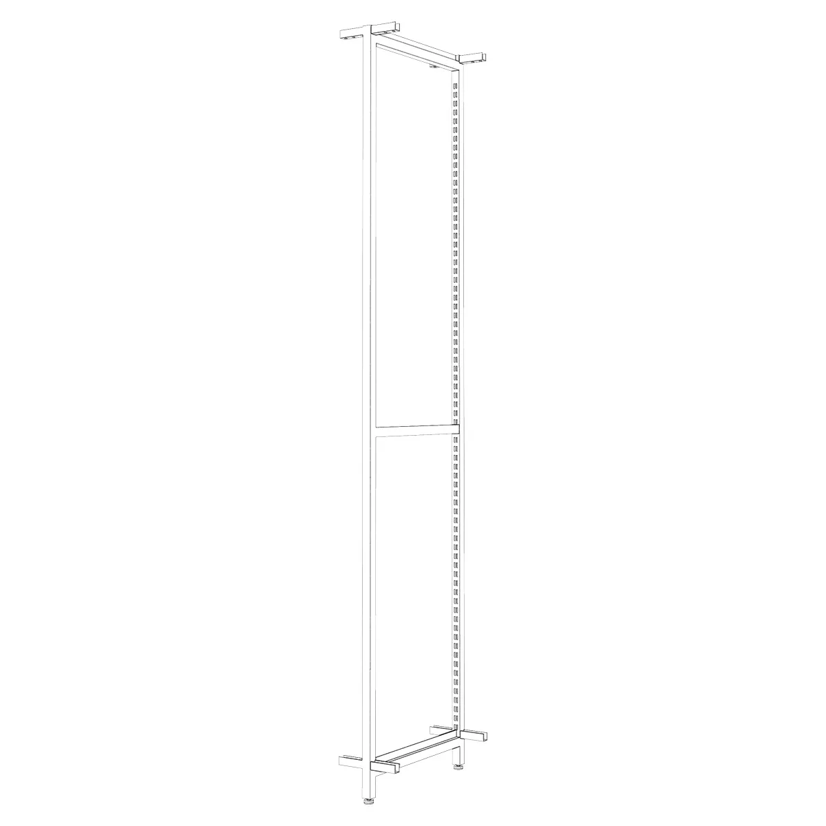 Cadre central Square H 200 cm x P 46,4 cm blanc sablé - Ligne Square 25 blanc-1