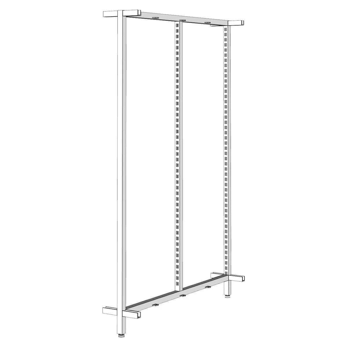 Cadre de milieu pour module central Square H 133 cm x P 90 cm blanc sablé - Ligne Square 25 blanc-1