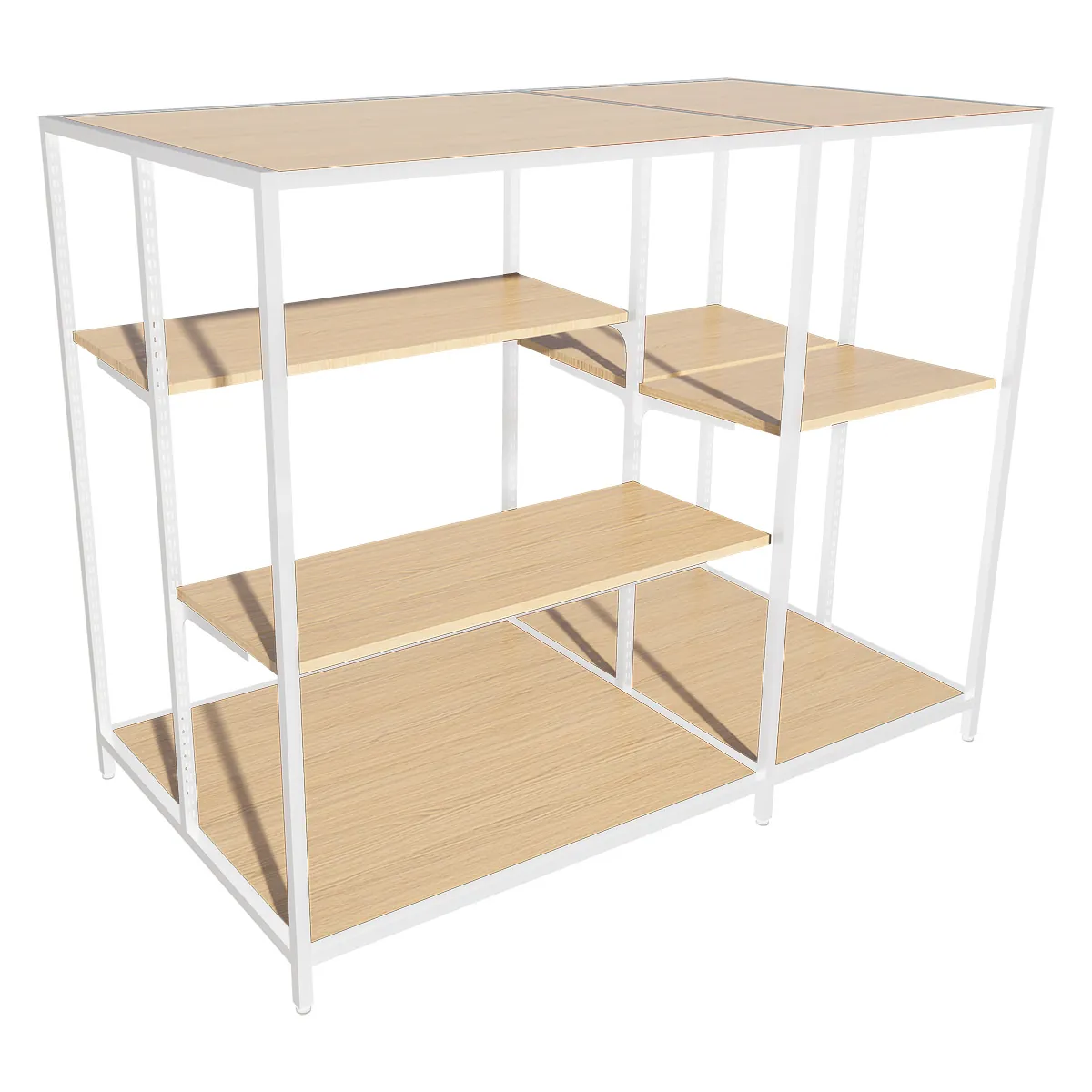 Cadre de milieu pour module central Square H 133 cm x P 90 cm blanc sablé - Ligne Square 25 blanc-4