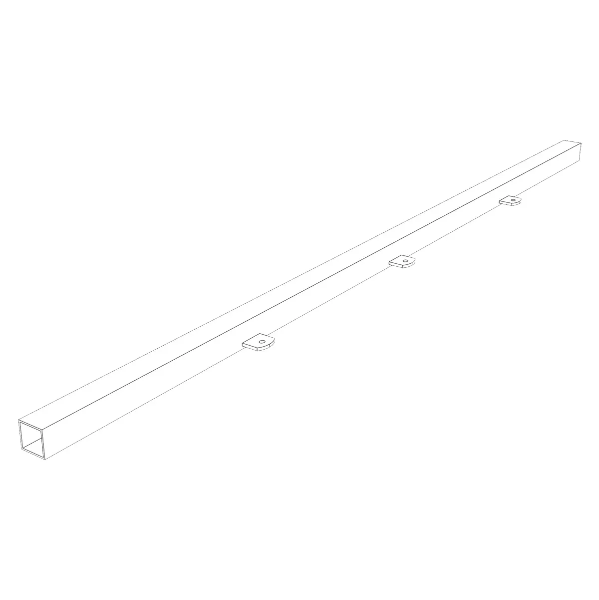 Entretoise pour module central Square L 97,8 cm blanc sablé (Lot de 4) - Ligne Square 25 blanc-1