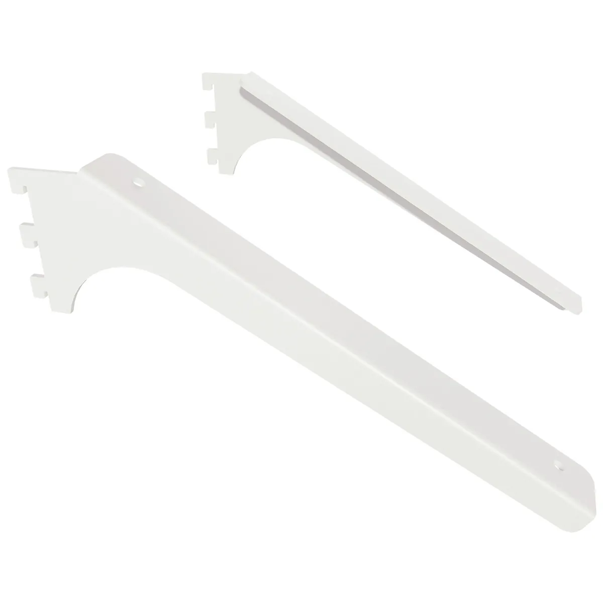 Console inclinée 16° Square pour tablette L 28 cm blanc sablé (La paire) - Ligne Square 25 blanc-1