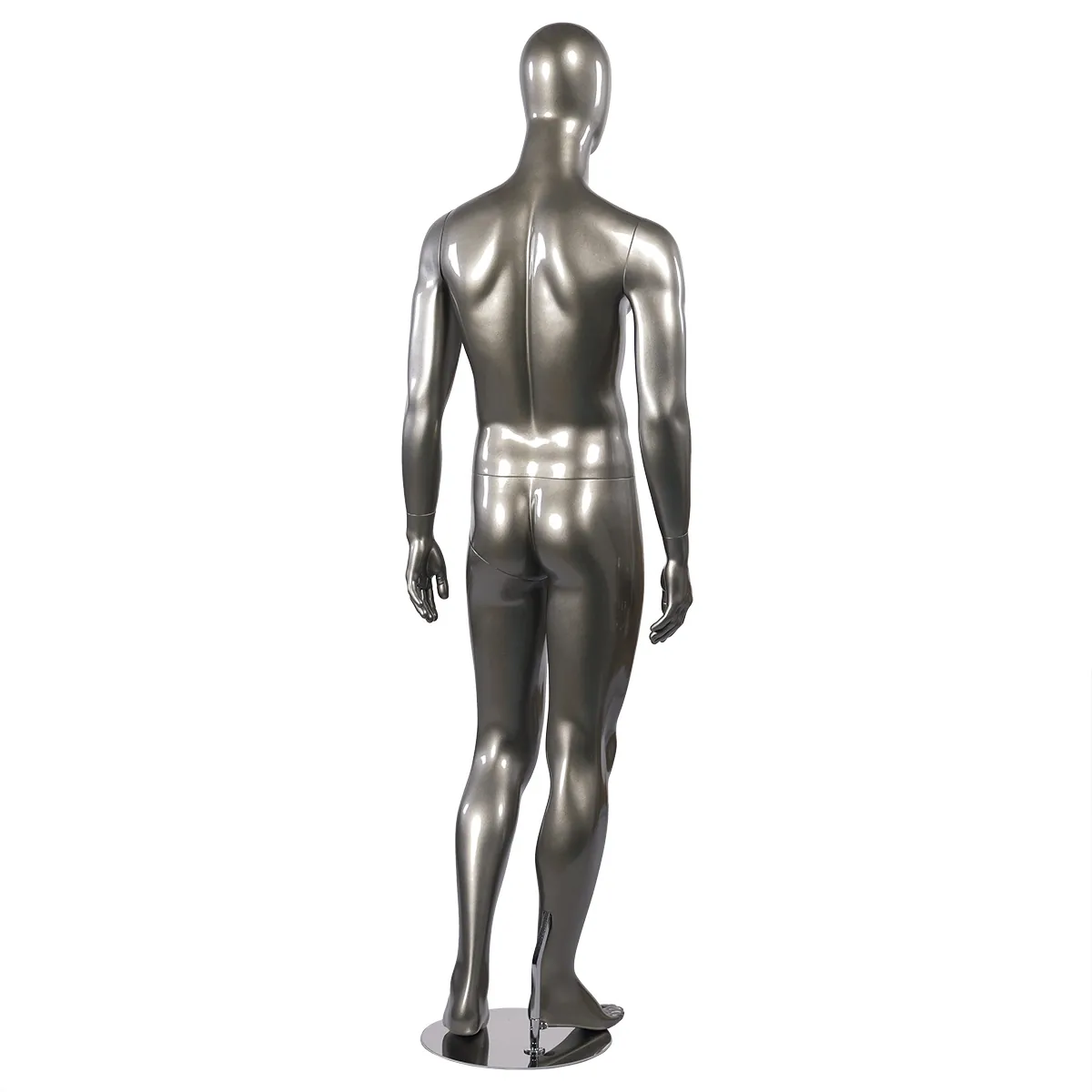 Mannequin homme finition laquée H 184 cm fibre de verre - Gris métal - Mannequins abstraits-2