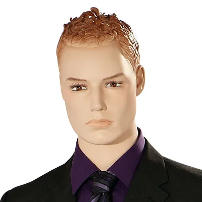 Mannequin homme assis, cheveux sculptés - Mannequins cheveux sculptés-1