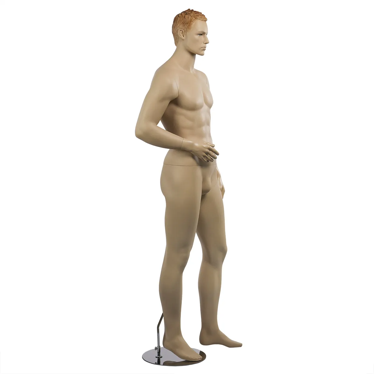 Mannequin homme cheveux sculptés roux H 186 cm Fibre de verre - Chair - Mannequins cheveux sculptés-1