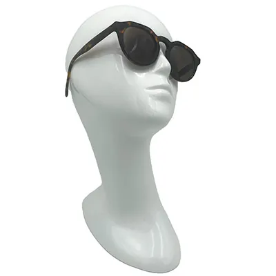 Tête mannequin femme abstrait H 33 cm Fibre de verre - Tête pour perruque, chapeau - Blanc laqué - Têtes-1