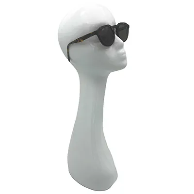 Tête mannequin femme abstrait H 51 cm Fibre de verre - Tête pour perruque, chapeau - Blanc - Têtes-3