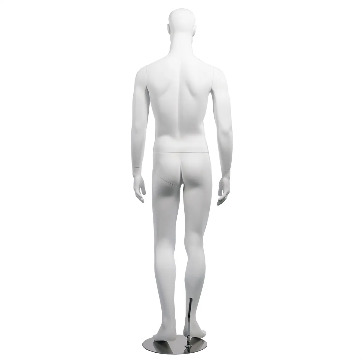 Mannequin homme, tête et cheveux sculptés H 186 cm Fibre de verre - Blanc mat - Mannequins cheveux sculptés-2