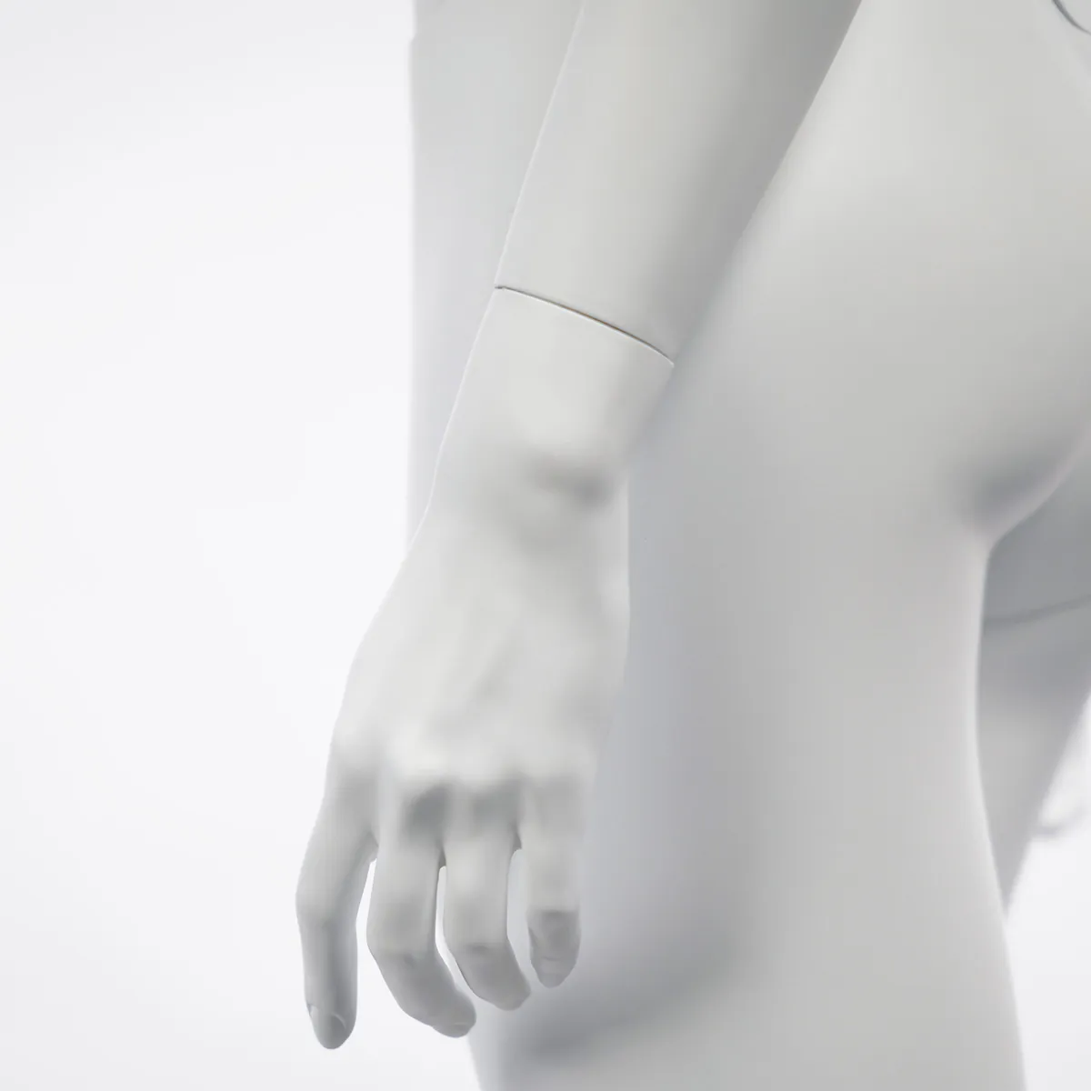 Mannequin femme, finition mate, bras le long du corps H 178 cm Fibre de verre - Blanc mat - Mannequins abstraits-3