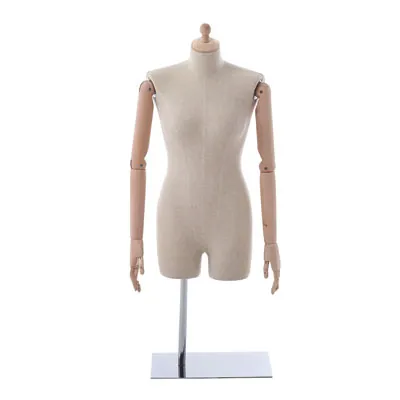 Buste couture femme bras articulés bois H 80 cm - Mannequin couture femme - Bustes couture, torses couture-1