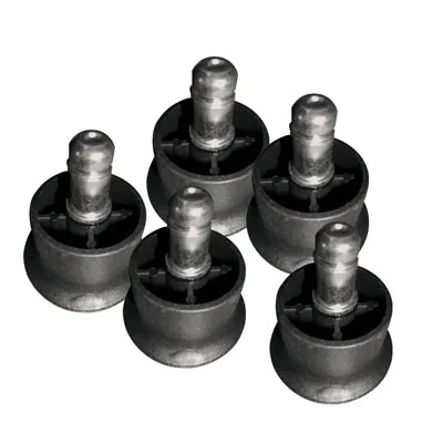 Patins universels à clip pour sièges et fauteuils en plastique ø 45 mm Noir - Lot de 5 - Sièges de bureaux