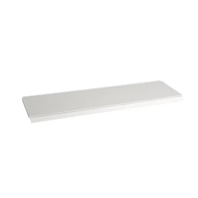 Tablette tôle monobloc 100 x 37 cm - Tablette gondole - Blanc - Ligne Gondoléko Blanc