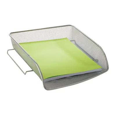 Corbeille à courrier métalmesh gris 35 x 34 x 6,5 cm  - Corbeilles à courrier et revues-1