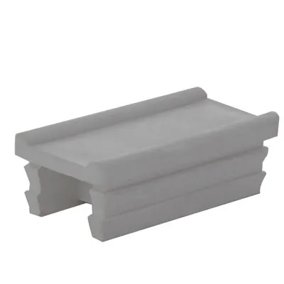 Manchon plastique pour haut de gondole 30 x 60 mm Gris clair - Ligne Store gris métallisé pas de 50 mm