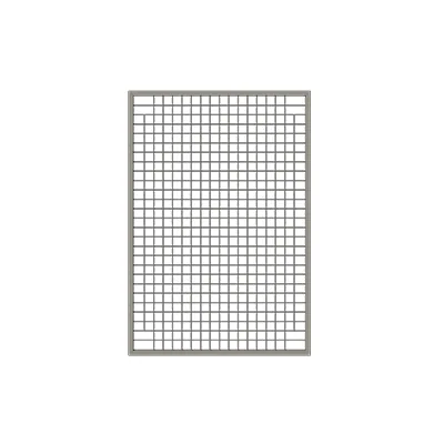 Grille avec cadre renforcé - Ligne Store gris métallisé pas de 50 mm