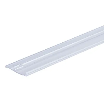 Porte-étiquettes plastique transparent L 98,8 x H 3,9 cm - Paquet de 10 - Ligne Store blanc pas de 25 mm-1