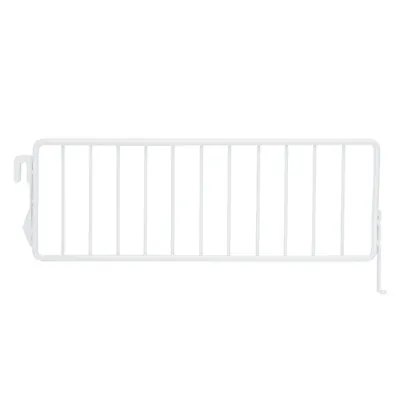 Séparateur grille pour tablette métallique 30 x 9,5 cm - Séparateur rayonnage - Diviseur grille - Blanc - Ligne Store blanc pas de 25 mm