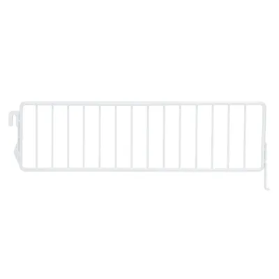 Séparateur grille pour tablette métallique 37 x 9,5 cm - Séparateur rayonnage - Diviseur grille - Blanc - Ligne Store blanc pas de 25 mm