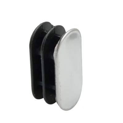 Embout ovale pour tube 30 x 15 mm Chromé - Bouchon de tube ovale - Paquet de 20 - Barres de charge