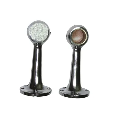 Support tube chromé ø 25 mm L 13 cm - Lot de 2 - Ligne Tubulaire-1