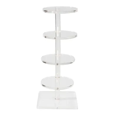 Présentoir 4 plateaux ronds  - Supports Plexi-1