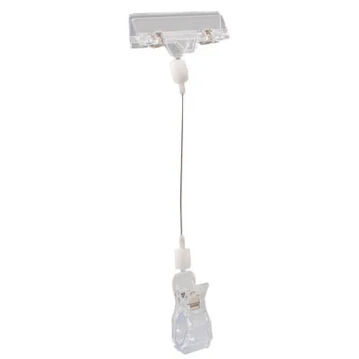 Support PLV articulé avec pince H 24 cm - Pince porte-étiquettes - Lot de 5 - Porte-affiches à clipser - à pincer