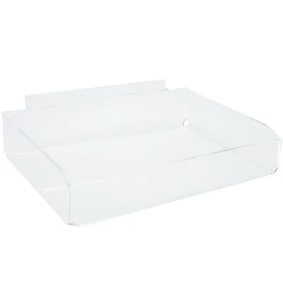 Présentoir plexi pour panneau rainuré 26,5 x 17,5 x 4,5 cm - Boîte plexi - Bac plexi - Bacs pour panneaux rainurés