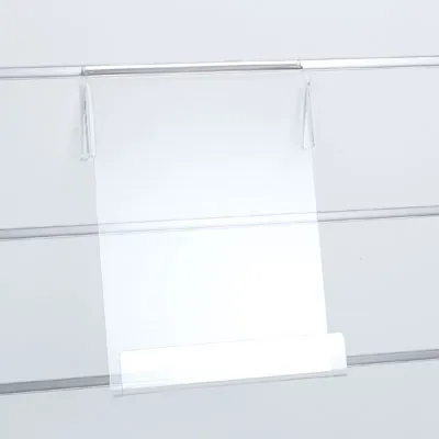 Porte revues incliné A4 - Porte affiches et porte revues pour panneaux rainurés-2