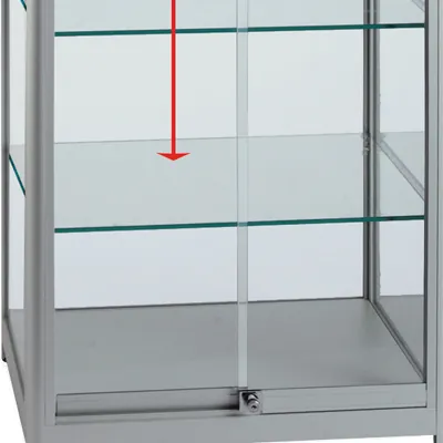 Etagère en verre pour vitrine verre trempé 56,3 x 45,2 cm - Vitrines alu tablettes réglables