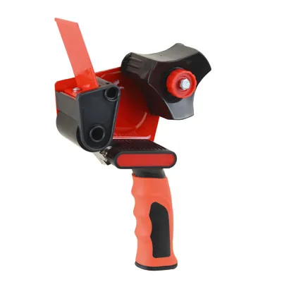 Dévidoir adhésif 50 mm de sécurité avec frein - Dévidoir scotch emballage - Plastique - Noir / Rouge - Rubans adhésifs et dévidoirs