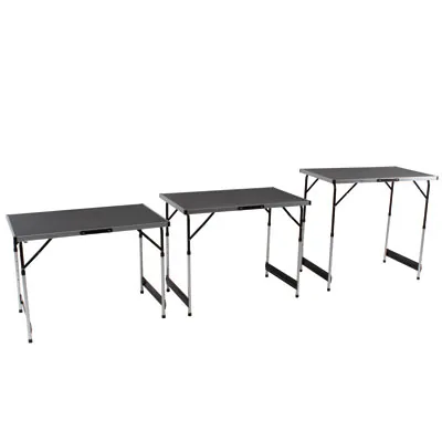 Lot de 3 tables pliantes multifonctions en aluminium pour marché - Tables de marché, étals de marché-2