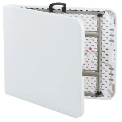 Table traiteur, Table pliante portable HDPE blanche 180 x 74 x 74 cm - Tables pliantes, Tables traiteur-3